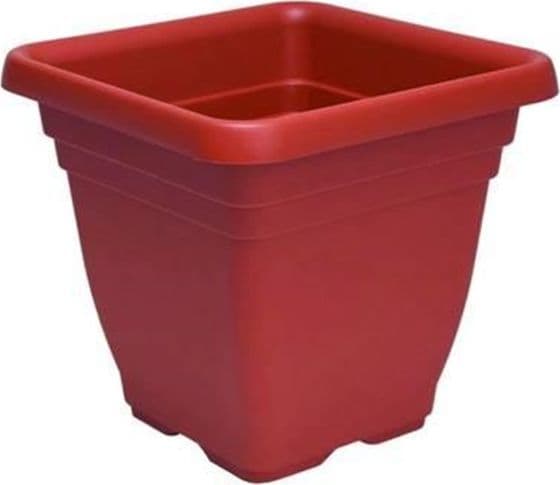 VASO PER PIANTE QUADRO LAURUS in plastica - colore terracotta   - cm.45x45x40h.. - 2