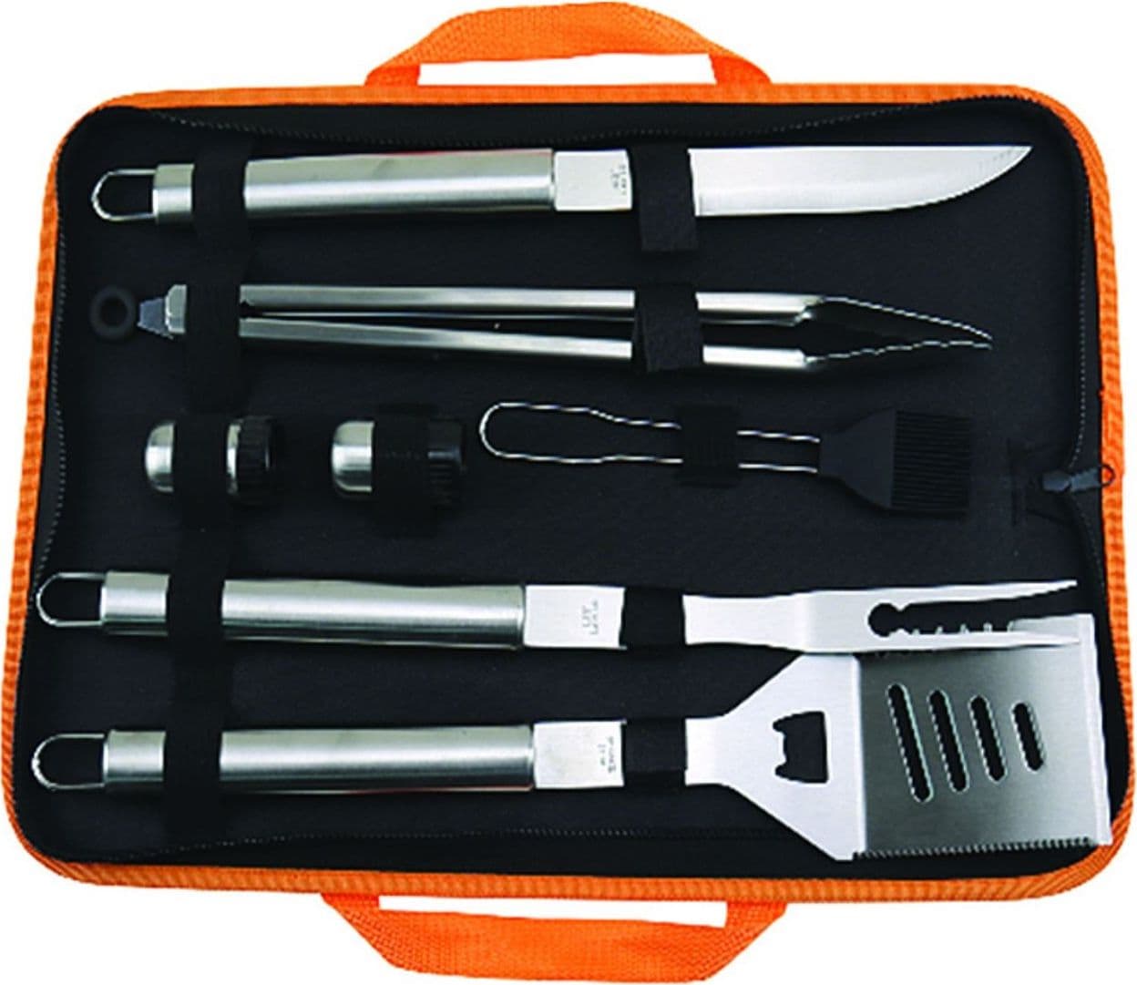 Eurostore07®  set utenslili acciaio inox per barbecue in set da 8 pezzi in acciaio inox 430 - - 2