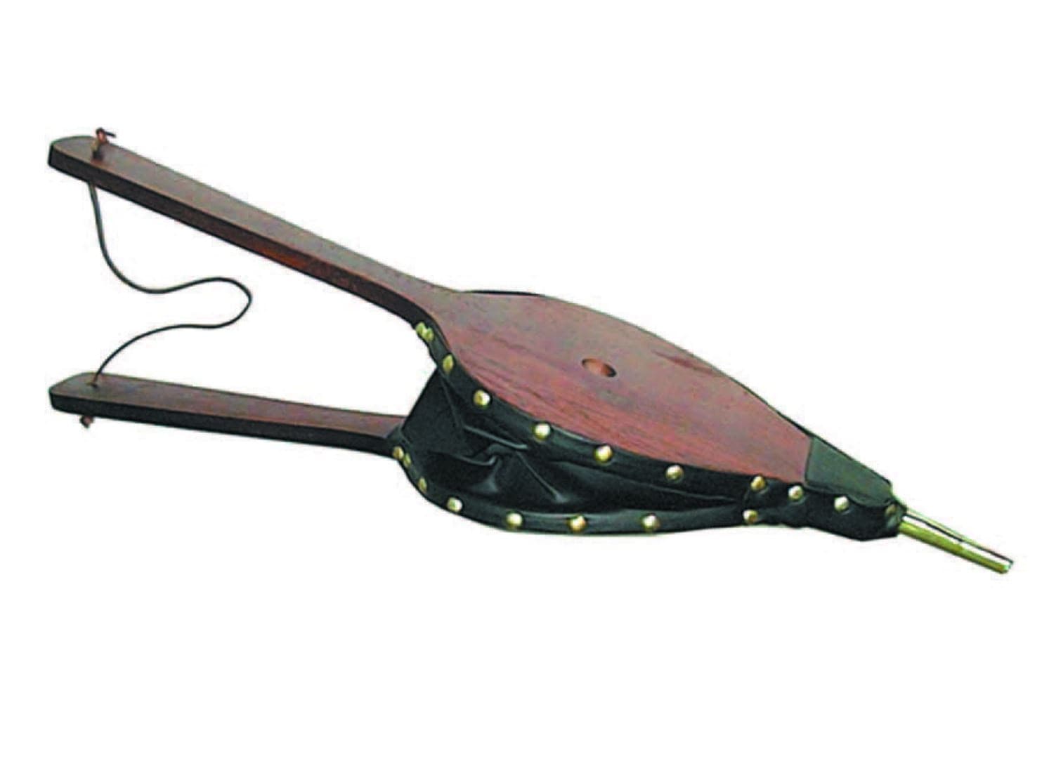 Eurostore07®  soffietto - mantice in finta pelle per ravvivare il fuoco cm.40x17 - 2