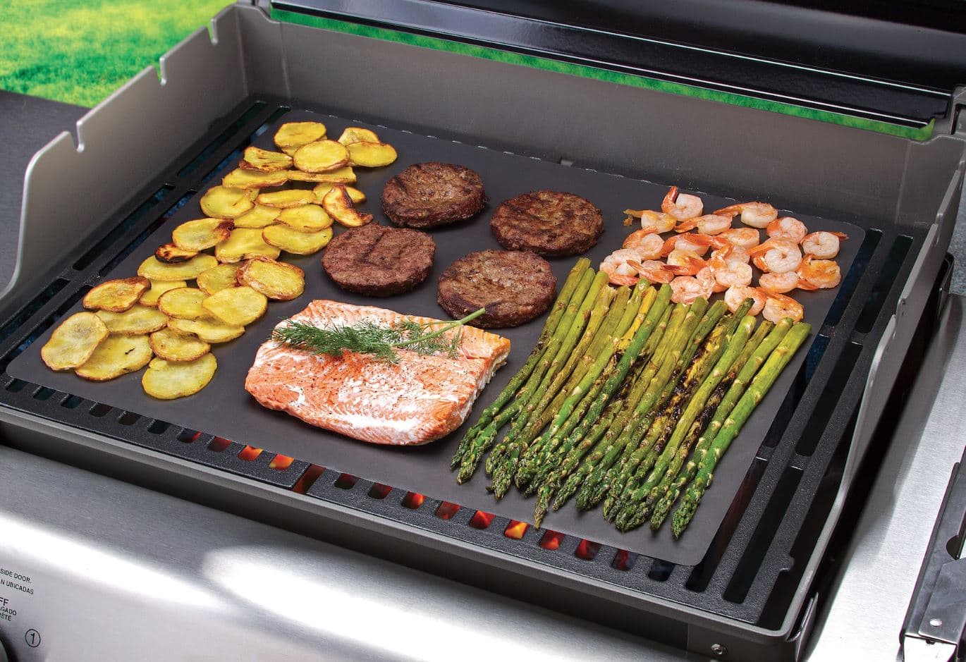 tappetino cottura antiaderente barbecue - cm.33x40 - in confezione da pz.2 - 2