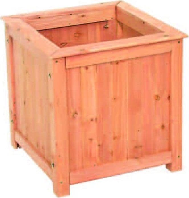 fioriera in legno  quadrata  con  piedi   - dimensioni  cm.40x40x40h. - 3