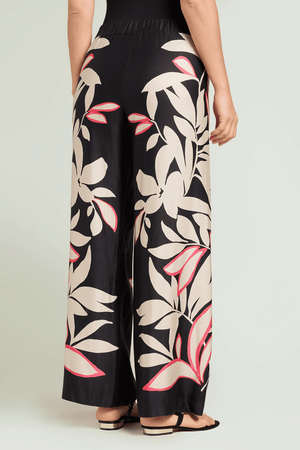 LUISA VIOLA pantalone in satin donna nero - 3