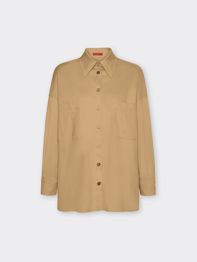 ELENA MIRO camicia lunga donna cammello