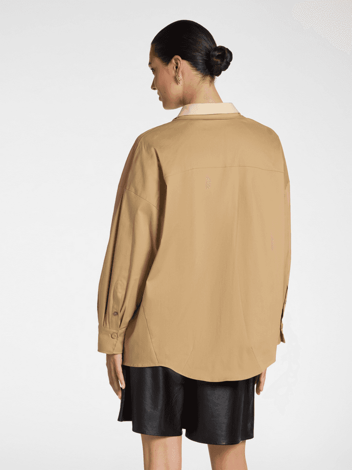 ELENA MIRO camicia lunga donna cammello - 3