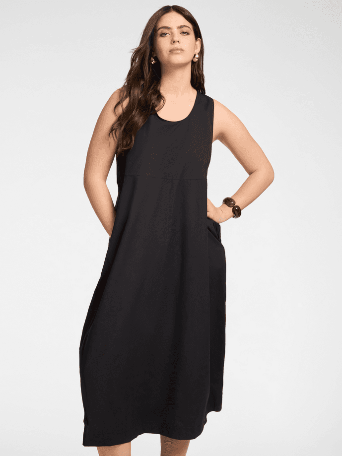 ELENA MIRO abito barrel donna nero - 3