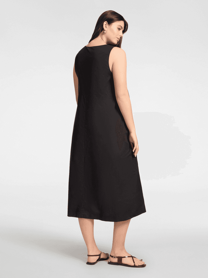 ELENA MIRO abito barrel donna nero - 4