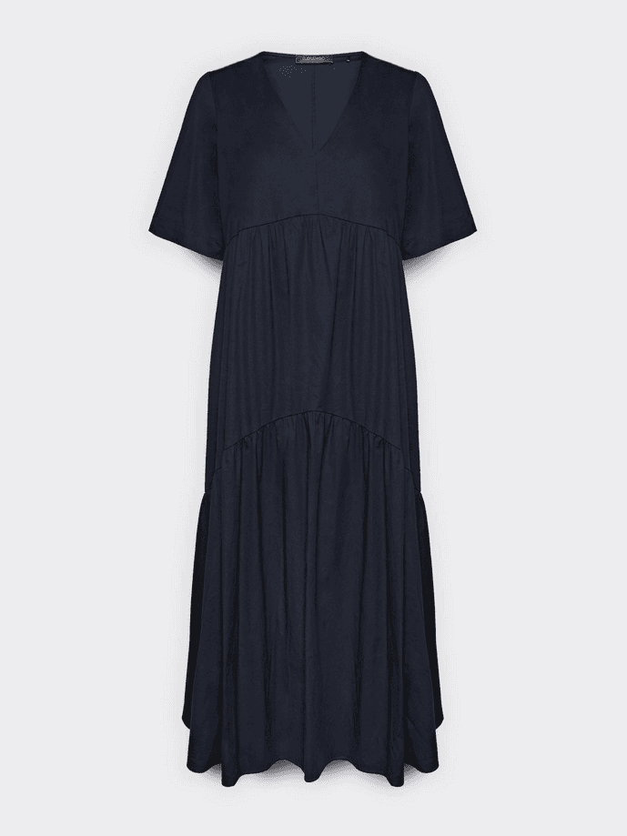 ELENA MIRO abito con volants donna navy blue