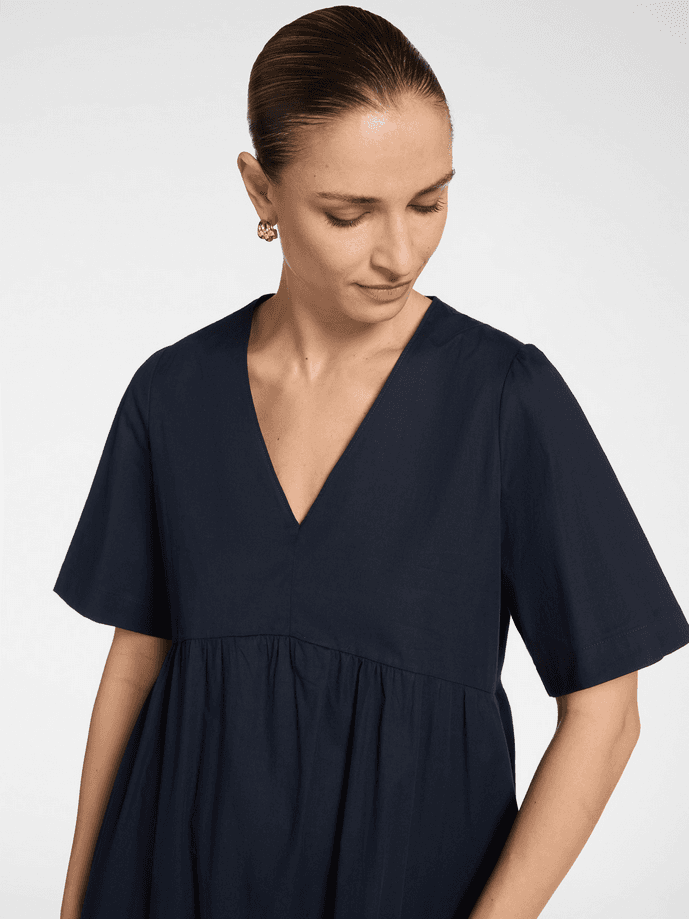 ELENA MIRO abito con volants donna navy blue - 3