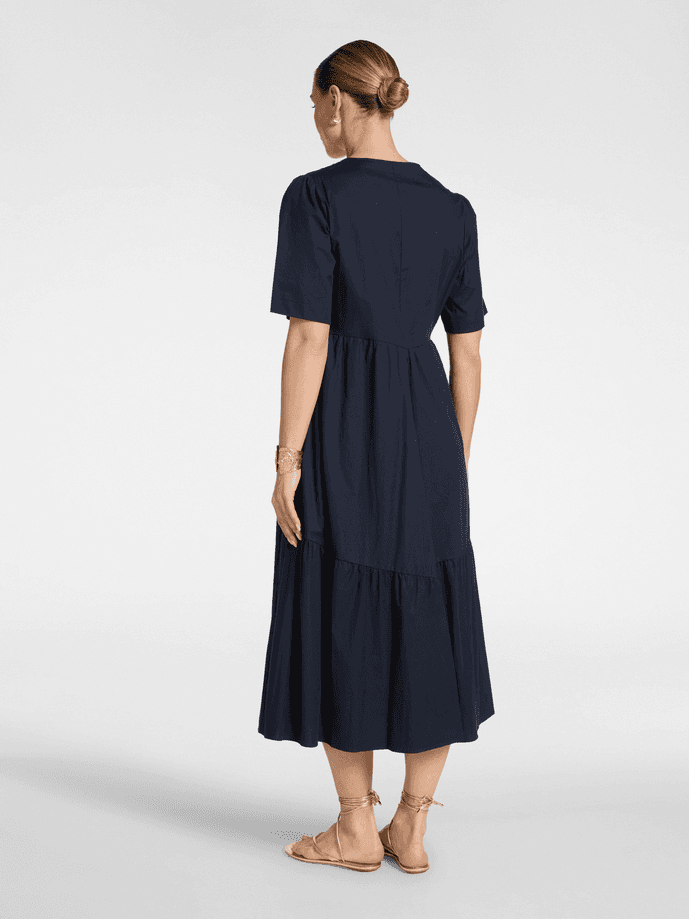 ELENA MIRO abito con volants donna navy blue - 4