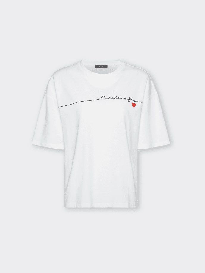 ELENA MIRO t-shirt con stampa donna bianco