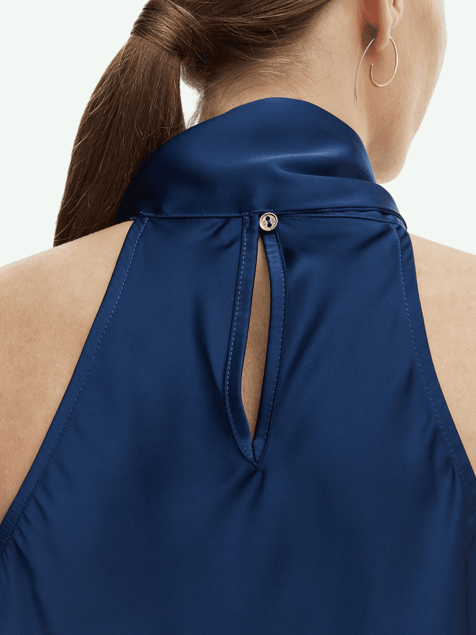 RINASCIMENTO top smanicato donna blu - 4
