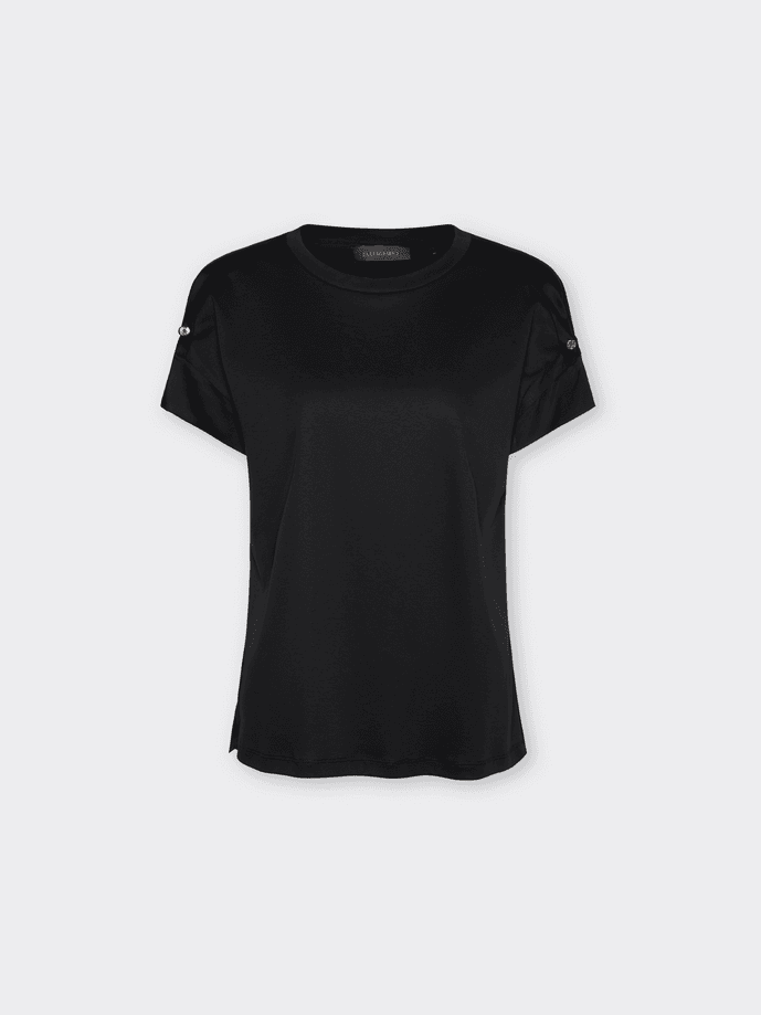 ELENA MIRO maglia con applicazioni donna nero