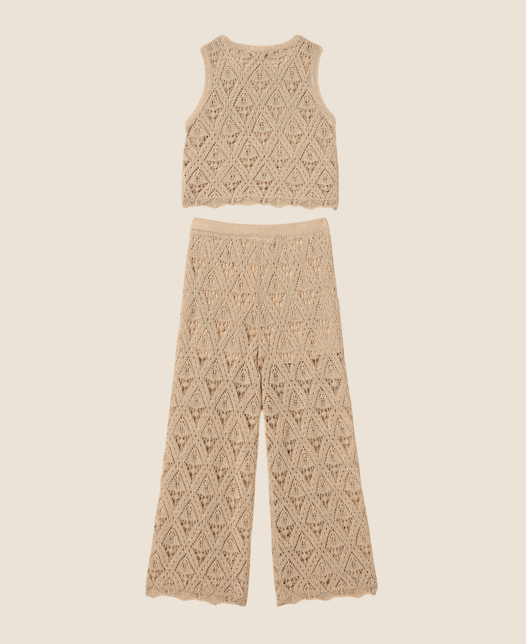 TWINSET completo in maglia bambina beige safari - 3