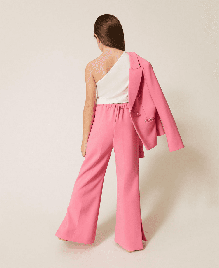 TWINSET pantalone in flare bambina rosa - 4