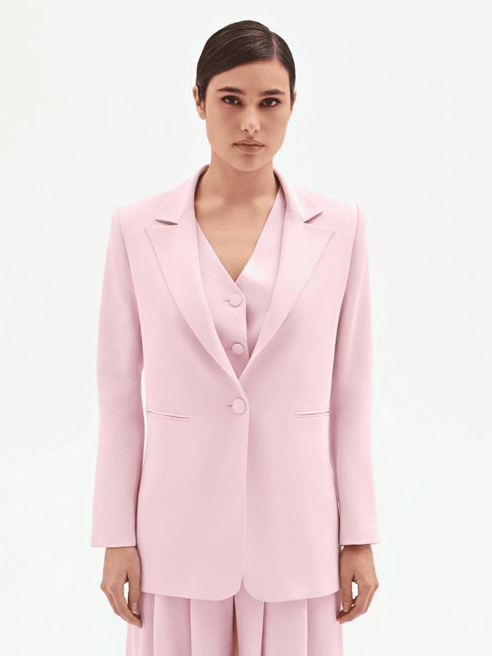 RINASCIMENTO giacca monopetto donna rosa pastello - 2