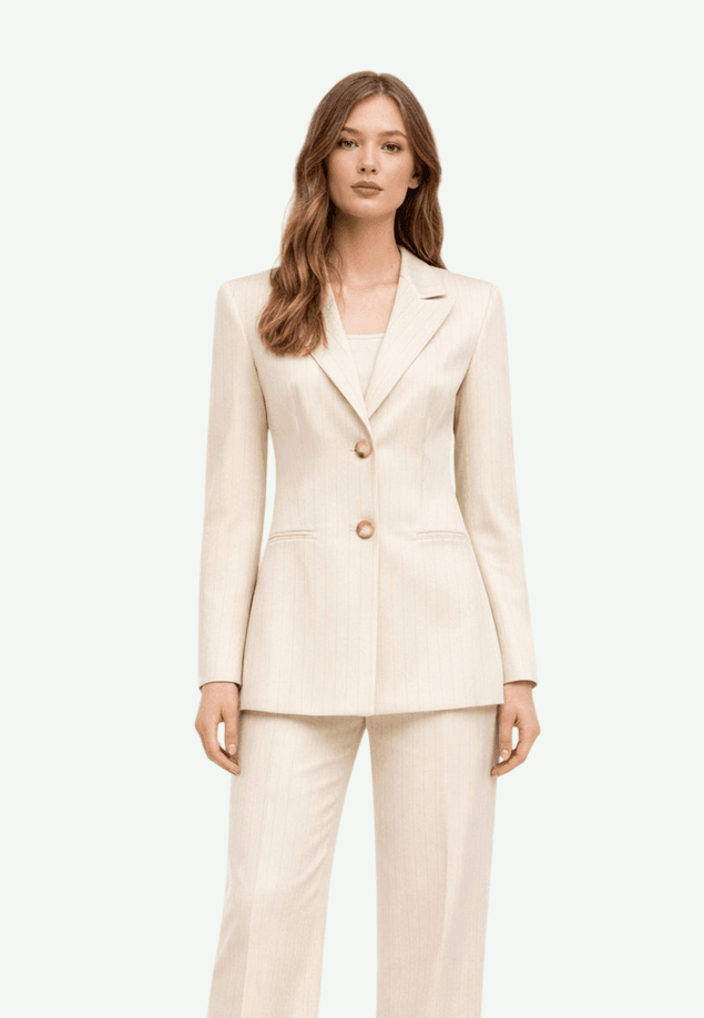 RINASCIMENTO giacca gessata donna beige chiaro - 2