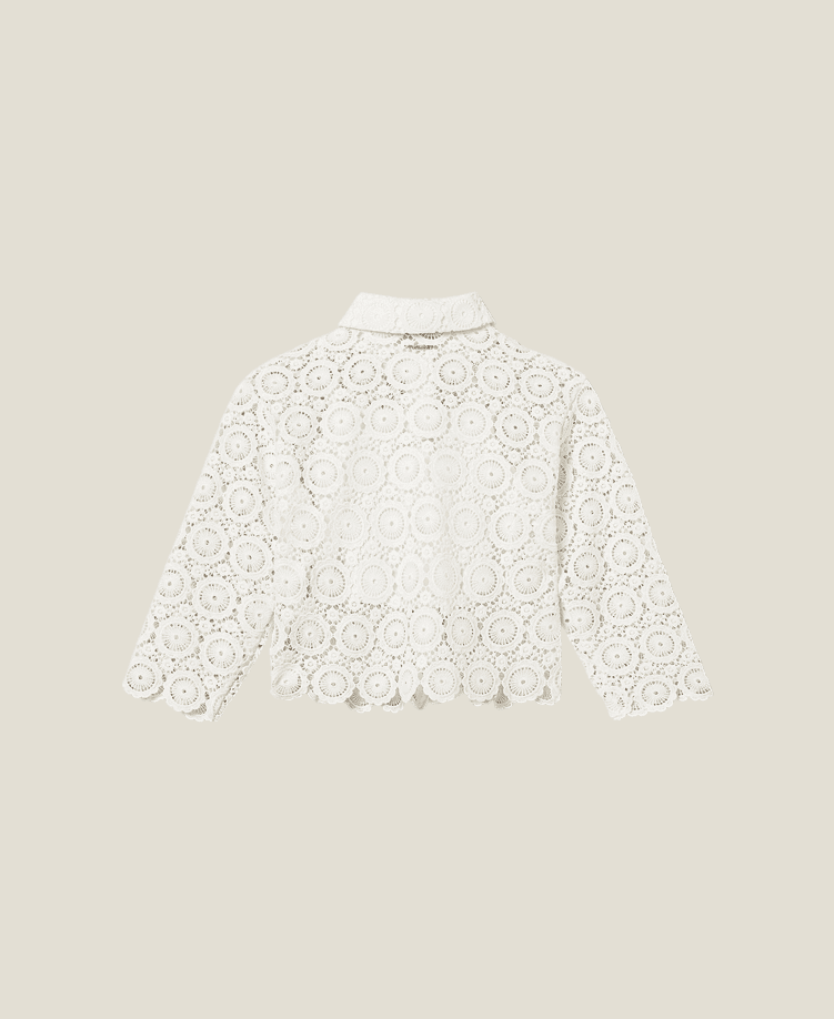 TWINSET camicia in pizzo bambina bianco - 3