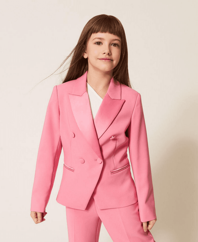 TWINSET giacca doppiopetto bambina rosa - 2