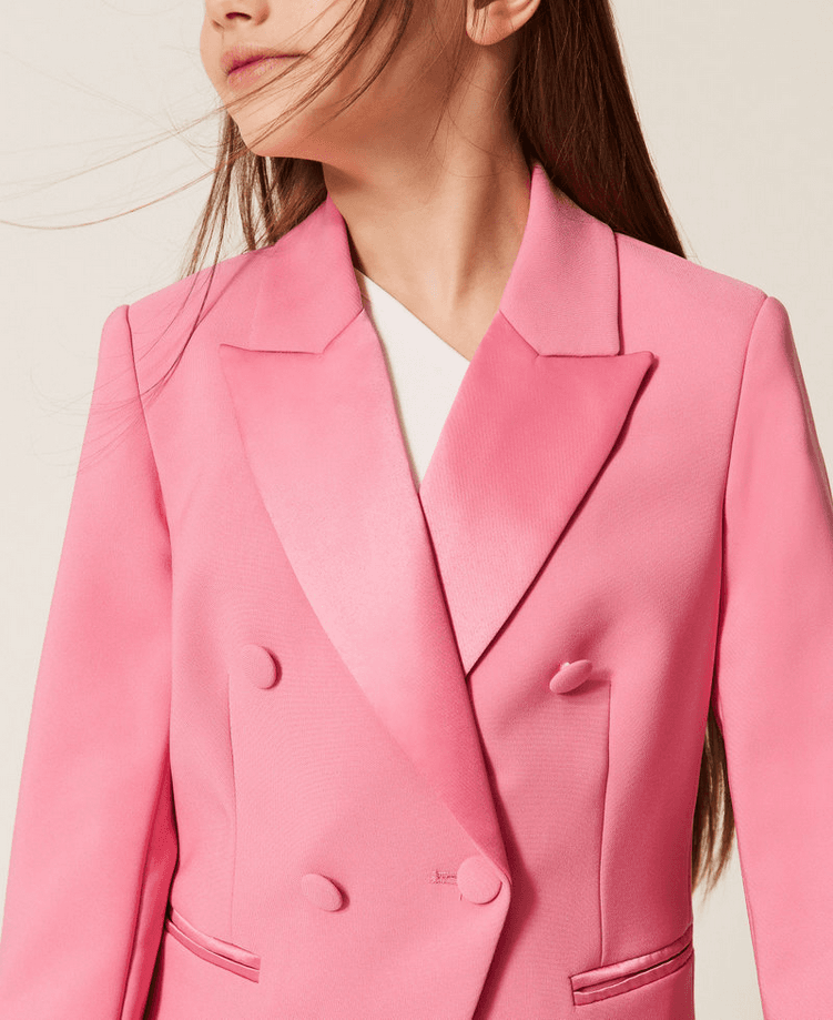 TWINSET giacca doppiopetto bambina rosa - 3