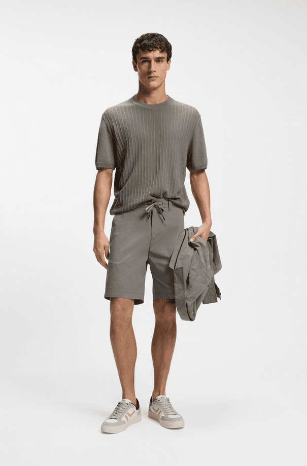 Hugo Boss maglia misto lino uomo grigio - 3