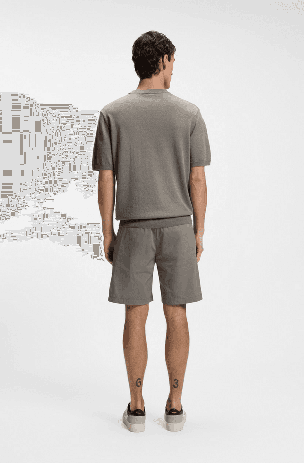 Hugo Boss maglia misto lino uomo grigio - 4