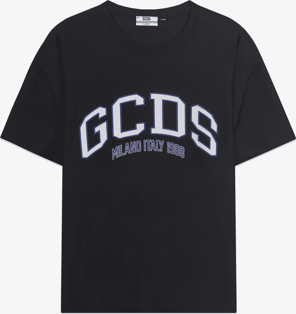 GCDS t-shirt con logo uomo nero