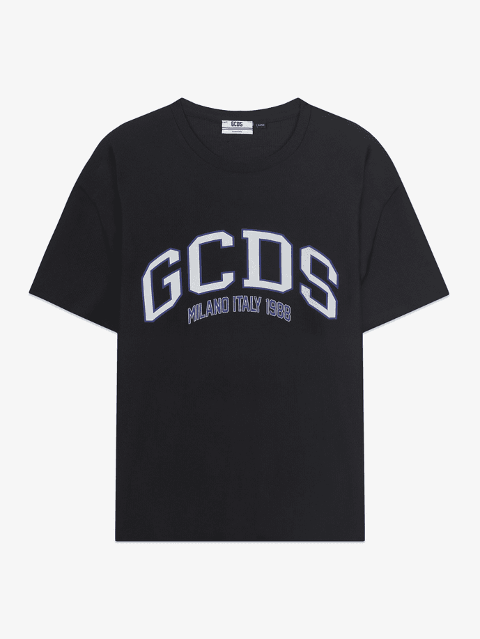GCDS t-shirt con logo uomo nero