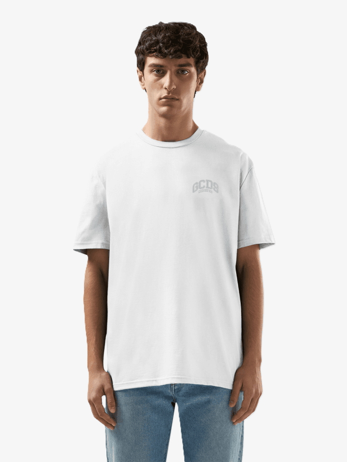 GCDS t-shirt logo lounge uomo bianco - 2