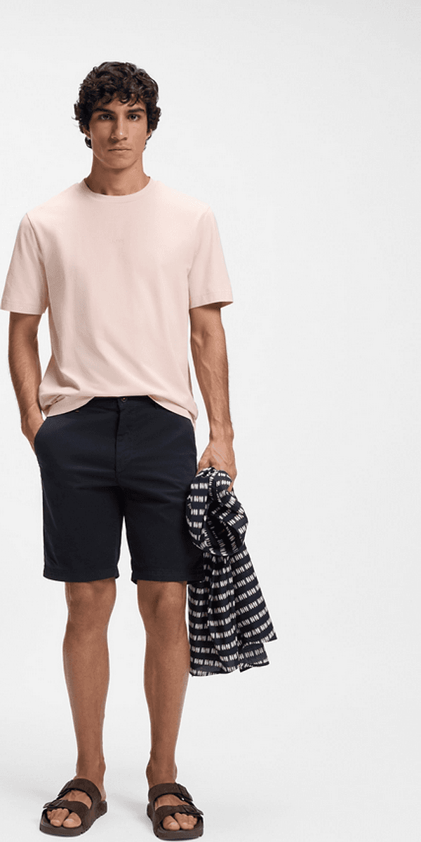 Hugo Boss shorts chino uomo blu scuro - 3