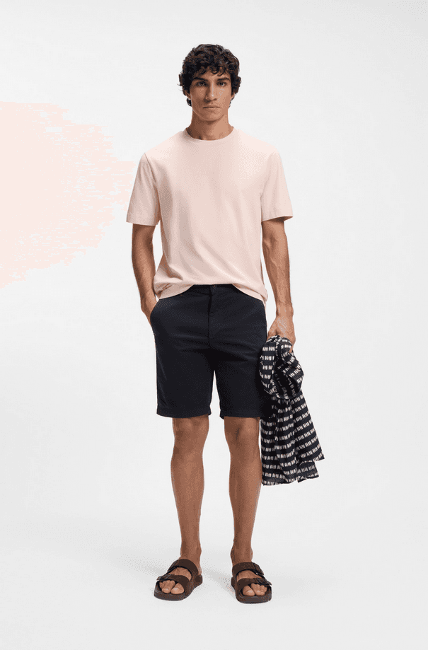 Hugo Boss shorts chino uomo blu scuro - 3