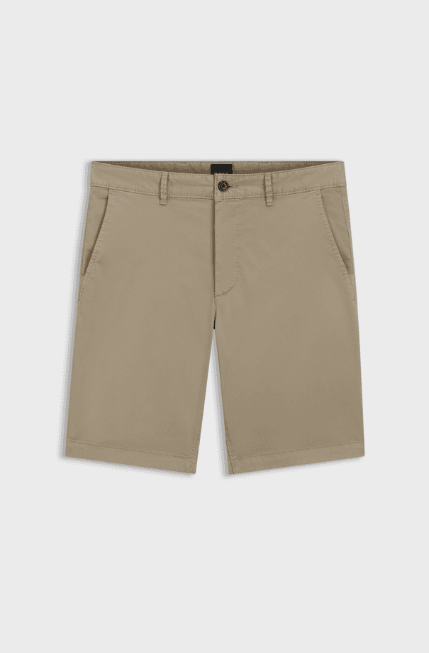 Hugo Boss shorts chino uomo marrone chiaro