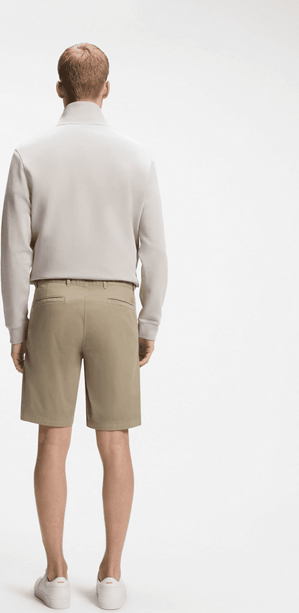Hugo Boss shorts chino uomo marrone chiaro - 5