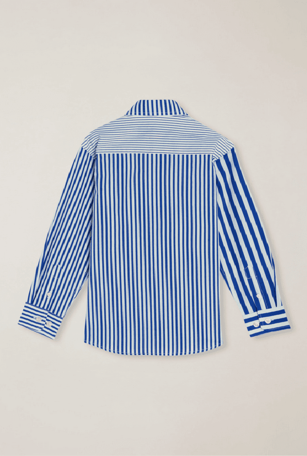 HARMONT&amp;BLAINE KIDS camicia a righe con ricamo bambino bianco-blu - 2