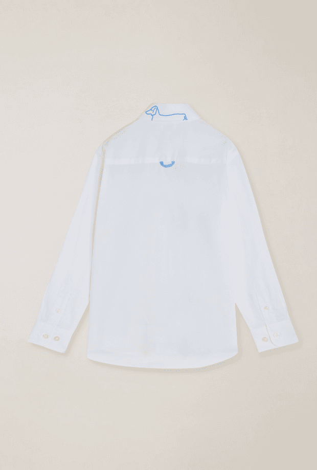 HARMONT&amp;BLAINE KIDS camicia con applicazione in gros-grain multicolor bambino bianco - 2