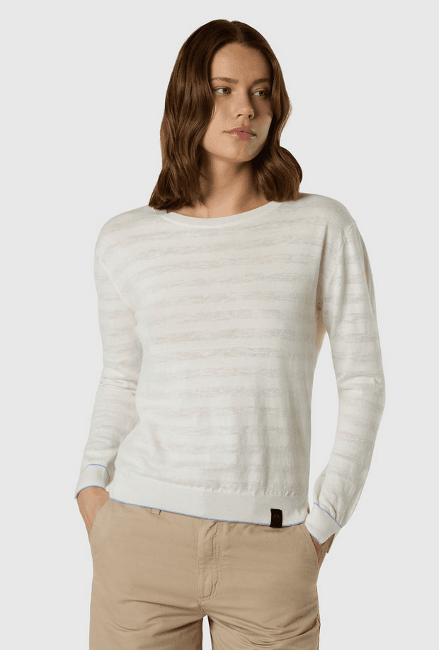 NORTH SAILS maglia a righe donna bianco - 2