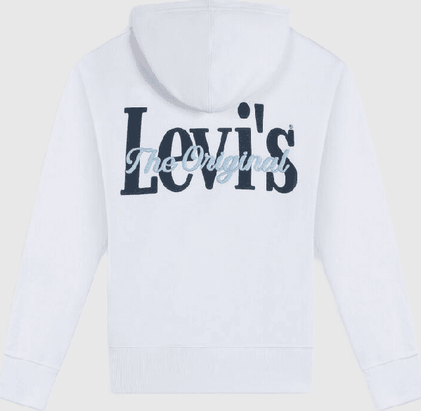 LEVI'S KIDS felpa con cappuccio e logo bambino bianco - 2