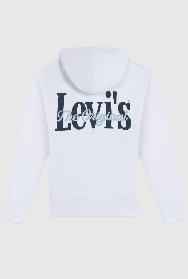 LEVI'S KIDS felpa con cappuccio e logo bambino bianco - 2
