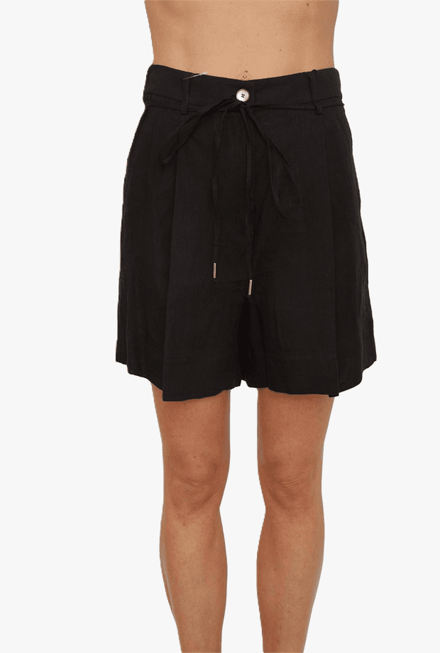 MARELLA shorts in lino donna nero