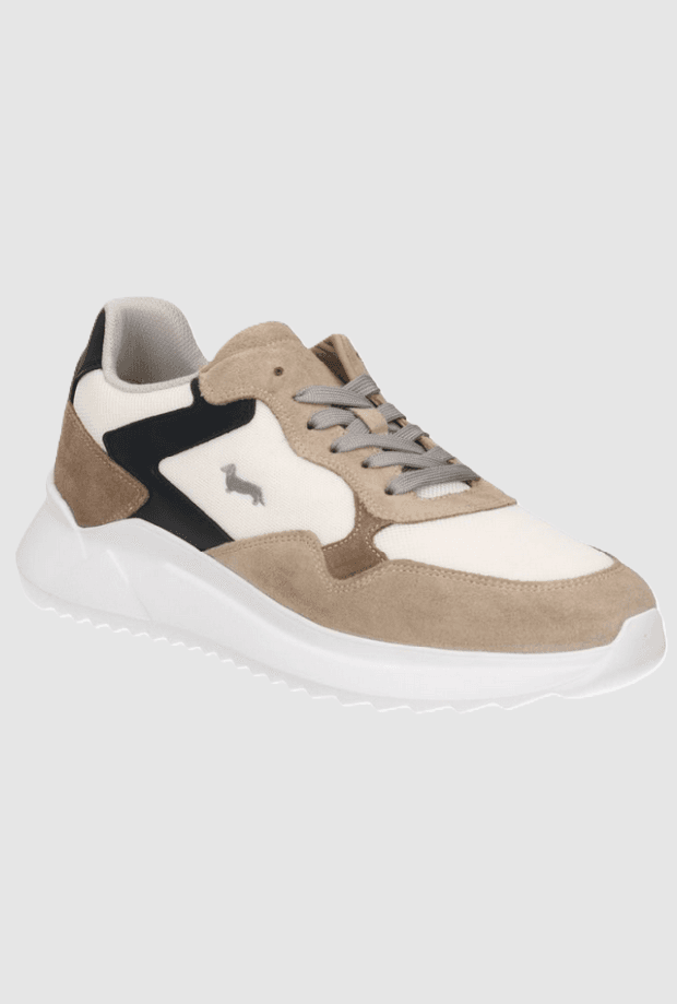 Harmont&amp;blaine scarpe in camoscio uomo beige-bianco - 2