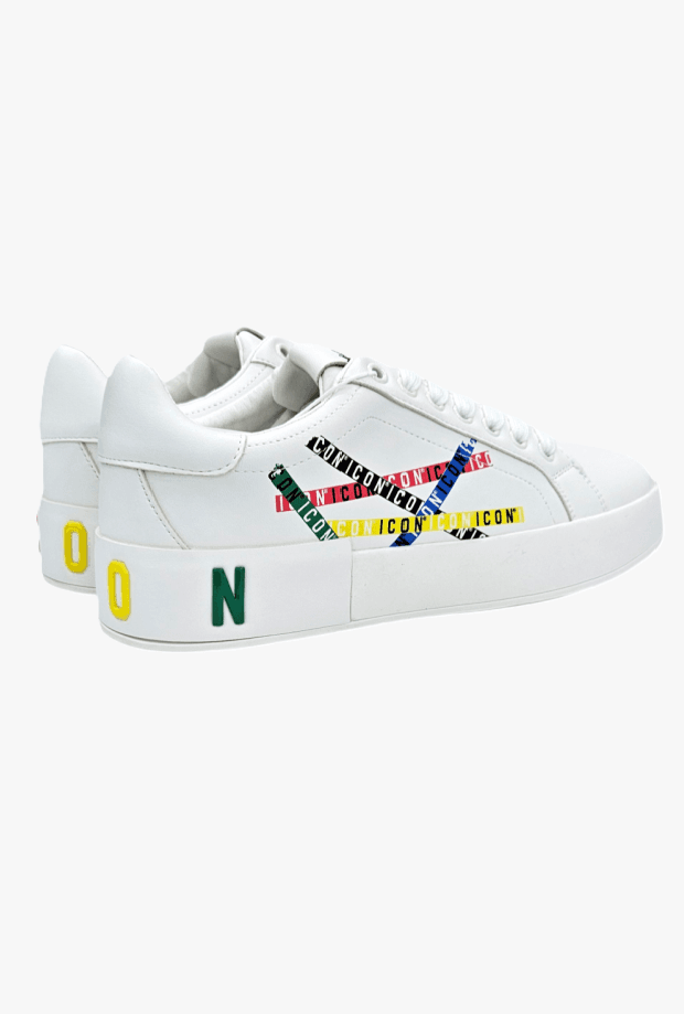 ICON scarpe uomo arcobaleno bianco - 2