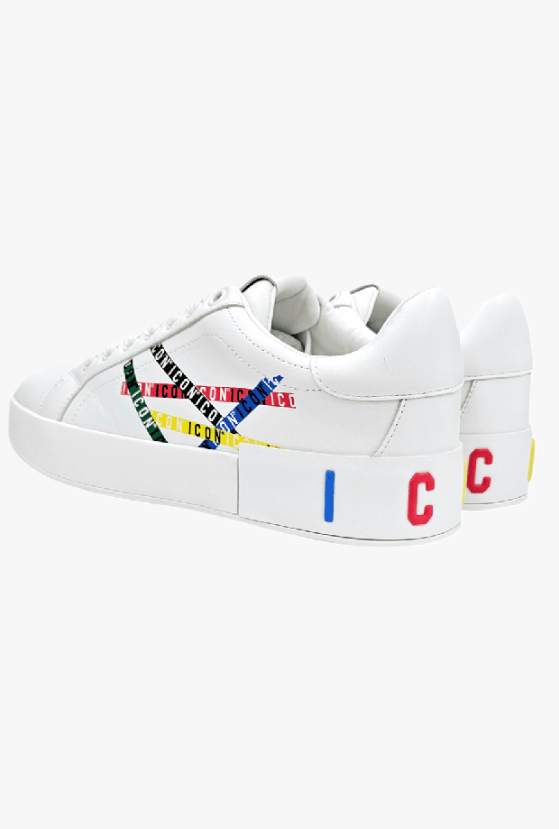 ICON scarpe uomo arcobaleno bianco - 4