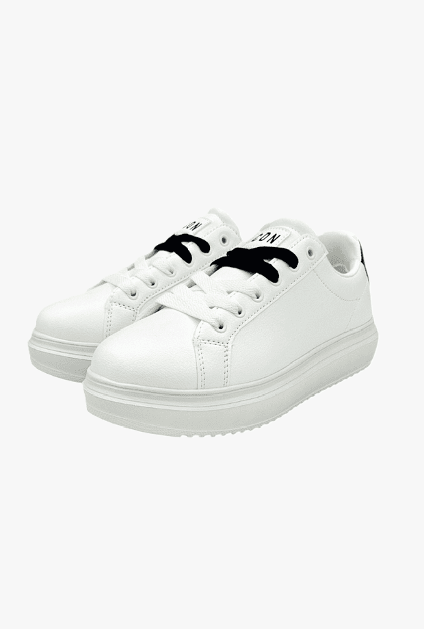 ICON scarpe con logo posteriore donna bianco-nero - 2