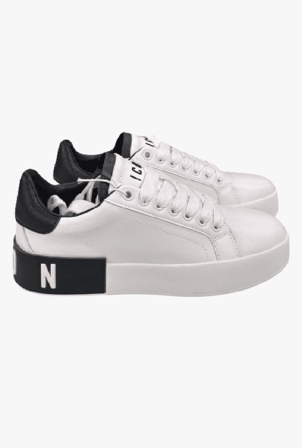 ICON scarpe donna bianco-nero - 2