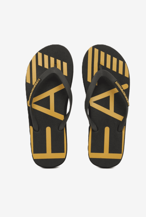 EA7 infradito unisex nero-oro - 2