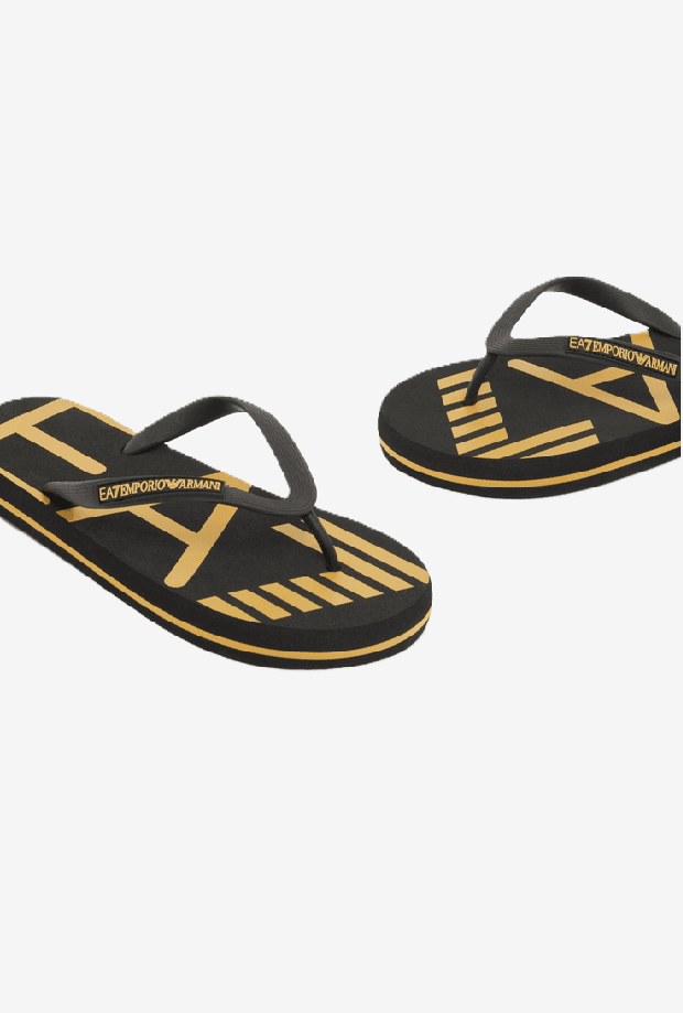 EA7 infradito unisex nero-oro - 3