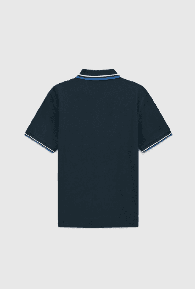 GAS polo con righe a contrasto uomo navy blue - 4