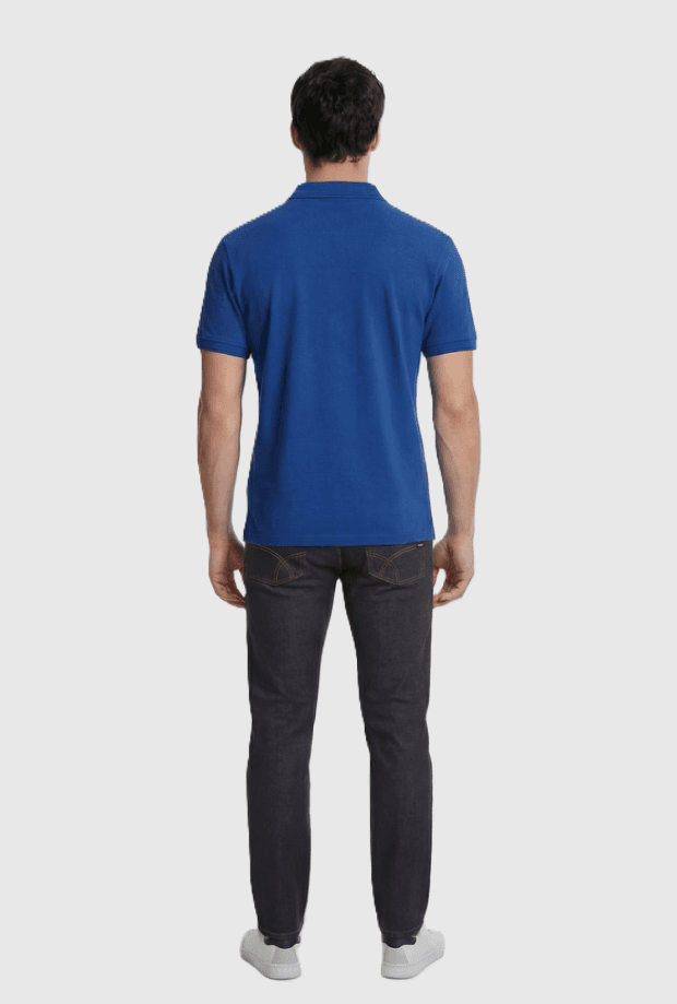 GAS polo slim fit uomo blu elettrico - 5