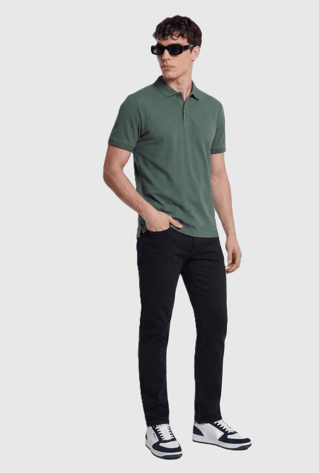 GAS polo slim fit uomo verde - 3