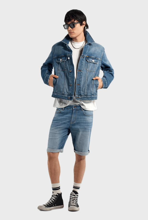 GAS shorts in denim uomo blu chiaro - 2