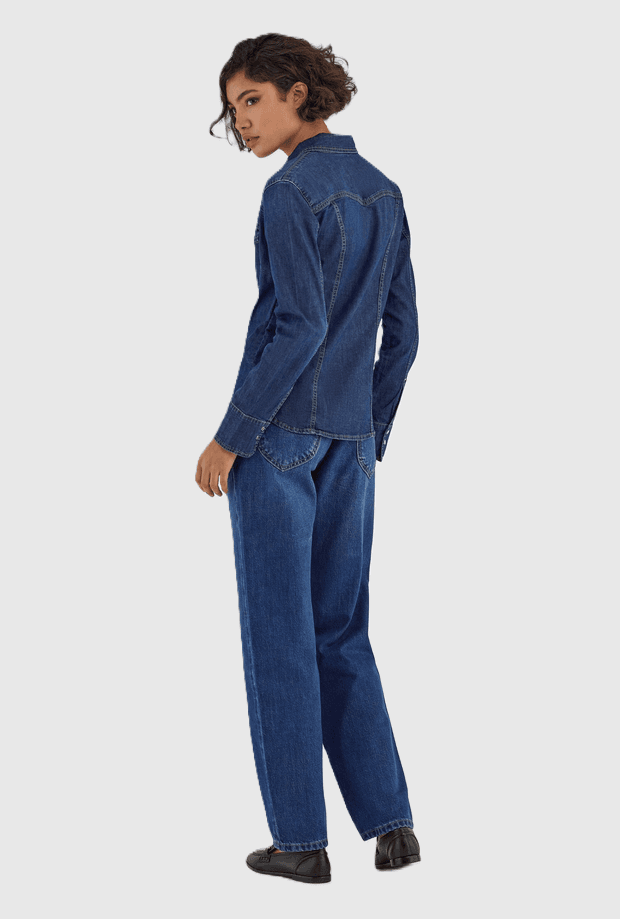 GAS camicia in denim donna blu medio - 2